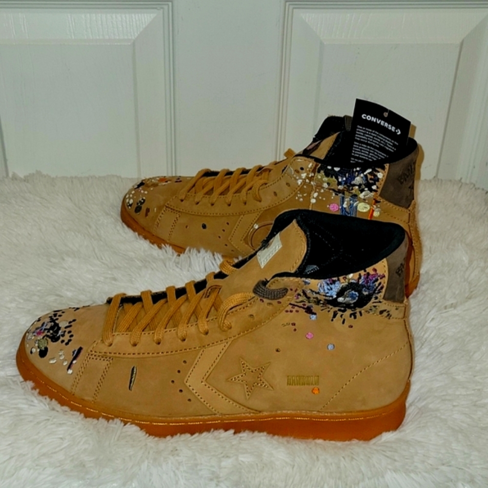 Converse Men's Bandulu Leather Mid Sneaker Men's US 9 - Picture 3 of 4